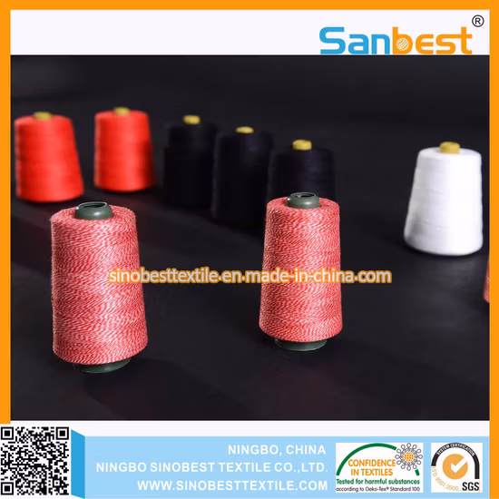 Ne20/6 Fil de fermeture de sac en polyester industriel pour sac PP