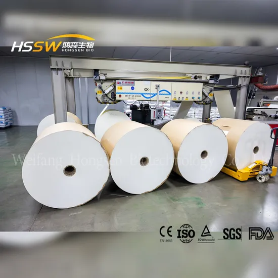 Matériau d'emballage alimentaire avec papier enduit PE /PE