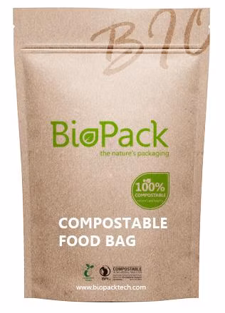 Sac de café en papier kraft vert blanc mat compostable de 12 oz, fermeture à glissière biodégradable écologique, sac d'emballage de feuilles de thé avec fermeture à glissière